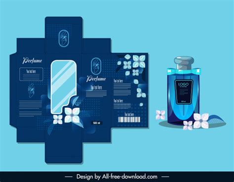 perfume packaging design vector